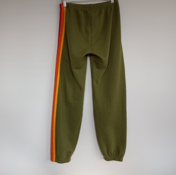 Aviator Nation 5 Stripe Sweatpants Jungle Green L - Picture 11 of 14